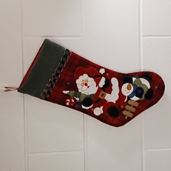 Santa & Snowman Christmas Stocking - Picture 11 of 11